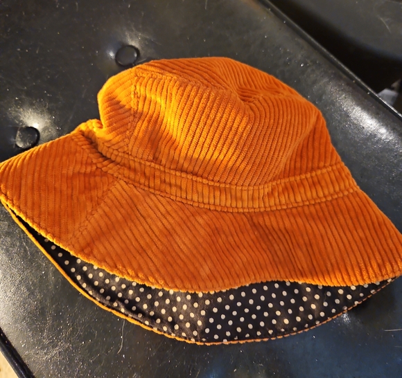 Women's Orange Corduroy Bucket Hat - Picture 1 of 1
